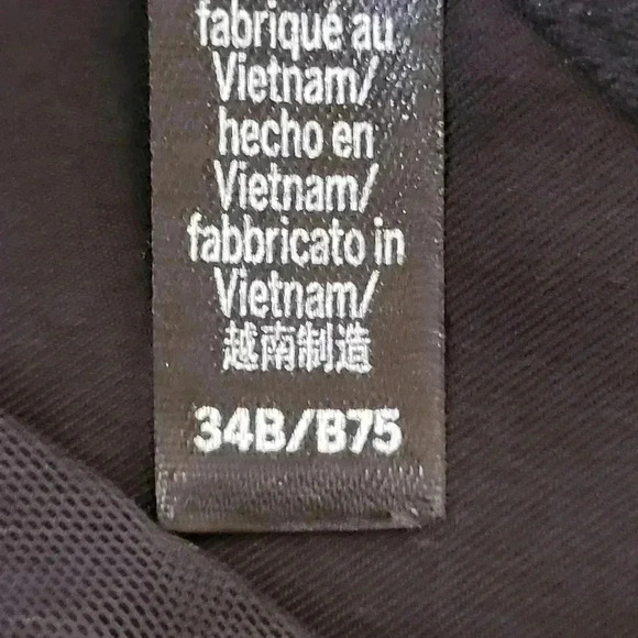 NWOT Victoria's Secret Sport Black and White Sports Bra, Sz 34B - Picture 6 of 7